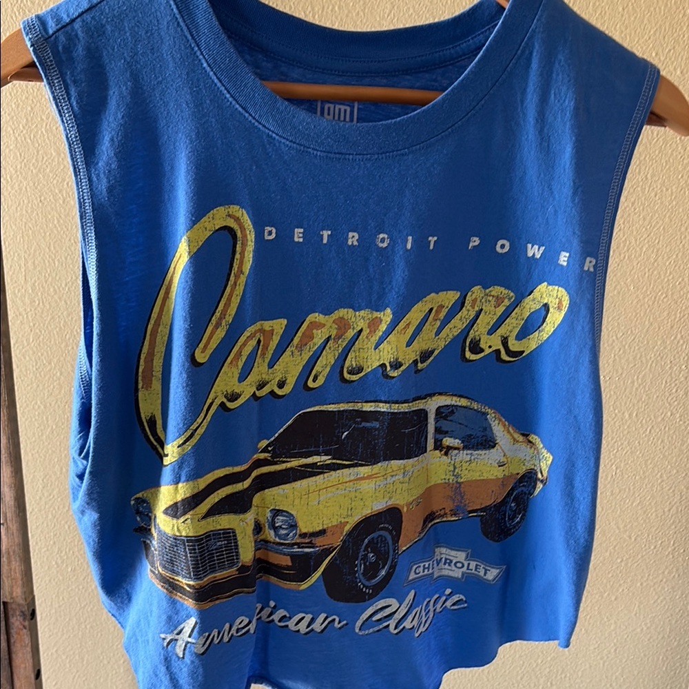 Blue Camaro Muscle Tank Top